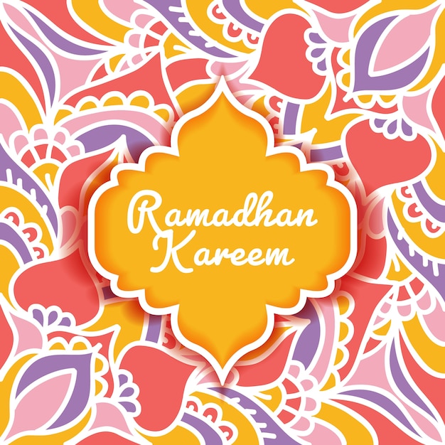 Vector ramadan kareem background with mandala ornament