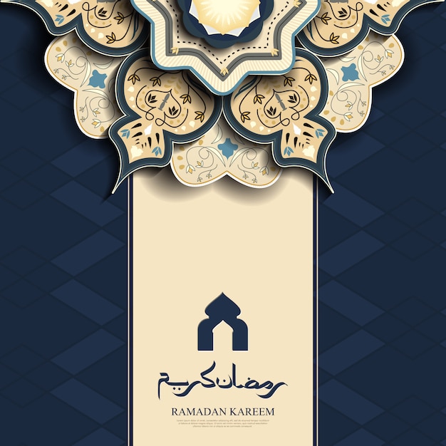 Ramadan kareem background con mandala