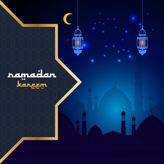 Ramadan kareem background with mosque