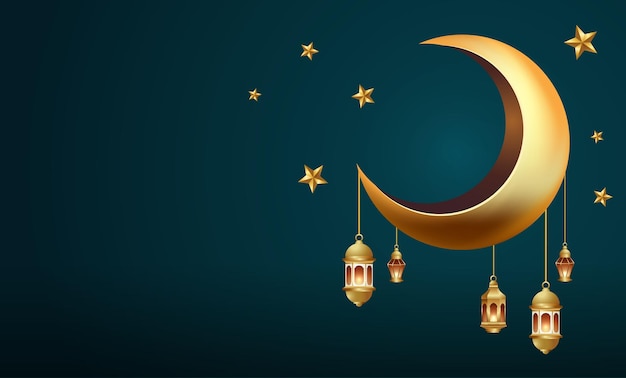 Ramadan kareem banner achtergrondontwerp illustratie