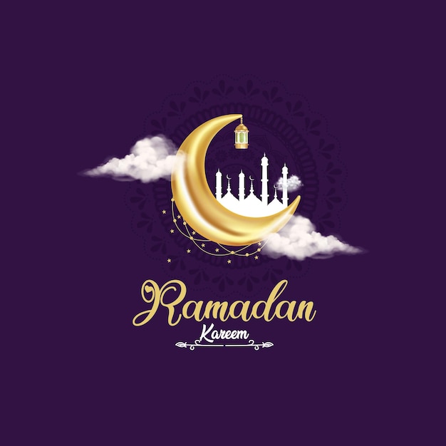 ramadan kareem banner background design illustration