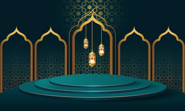 ramadan kareem banner background design illustration