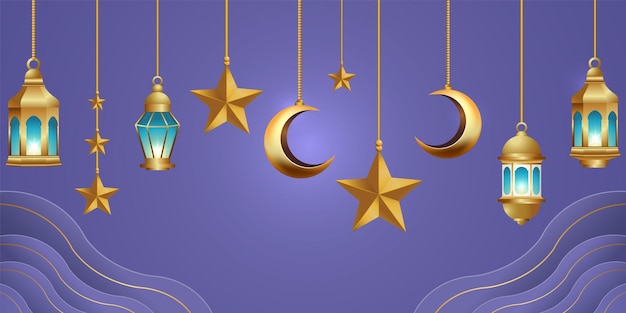 Illustrazione di progettazione del fondo della bandiera di ramadan kareem