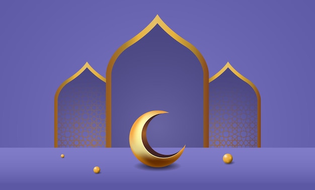 ramadan kareem banner background design illustration