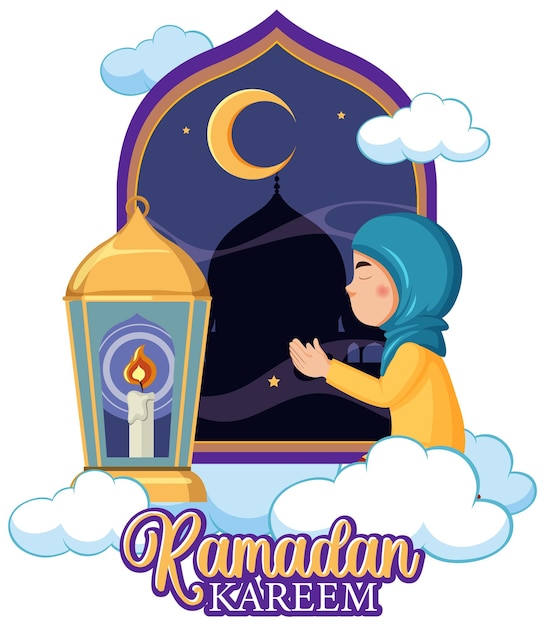 Ramadan kareem banner design per il mese sacro