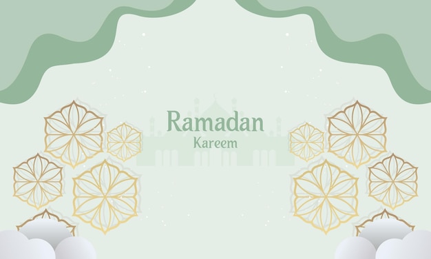 Ramadan kareem-banner met een plek voor tekst