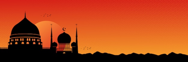 Vector ramadan kareem banner