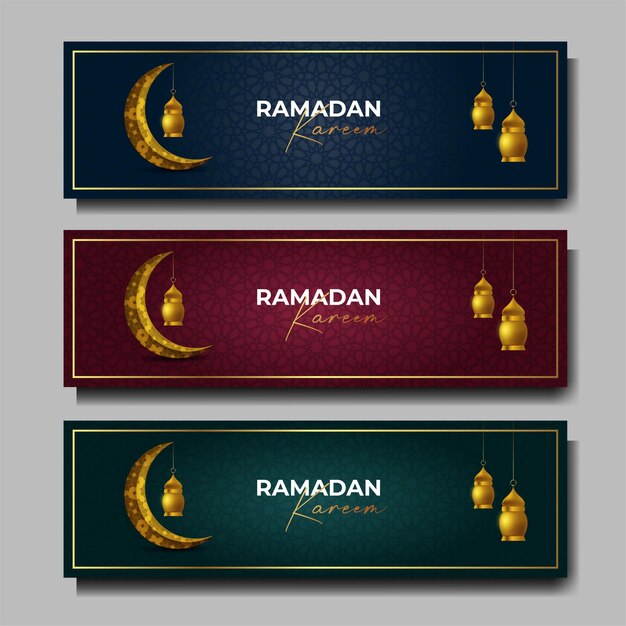 Ramadan kareem-bannerset