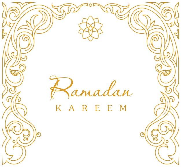Ramadan Kareem betekent royale maand groet vector achtergrond Arch moslim moskee