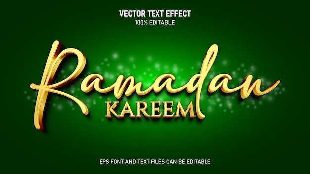 RAMADAN KAREEM BEWERKBAAR TEKST EFFECT