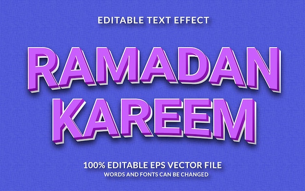 RAMADAN KAREEM BEWERKBAAR TEKST EFFECT