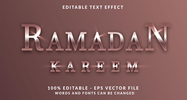 ramadan kareem bewerkbare teksteffect stijlsjabloon