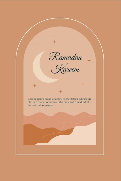 Vector ramadan kareem boho