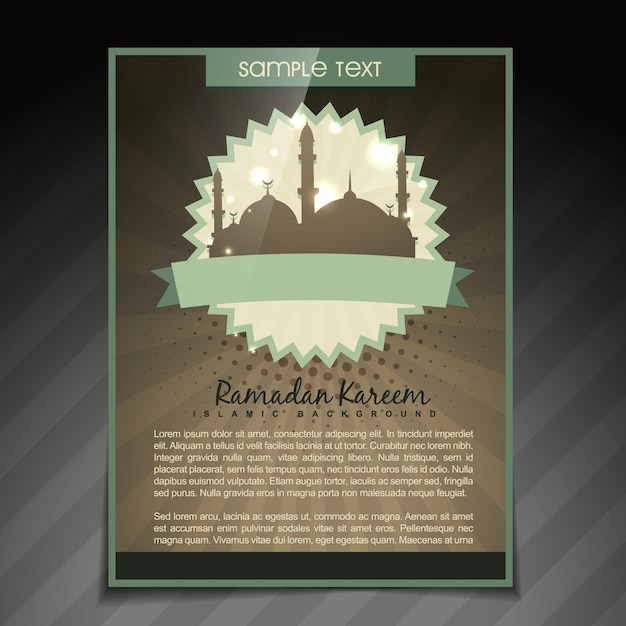 Vector ramadan kareem brochure