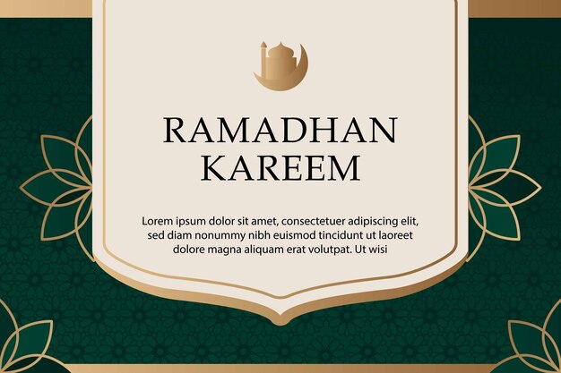 Ramadan Kareem concept banner frame finestra araba su sfondo scuro con bellissimo motivo arabesco