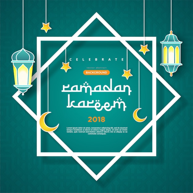 Vector ramadan kareem concept banner