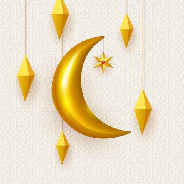 Ramadan Kareem concept horizontale banner met islamitische geometrische patronen