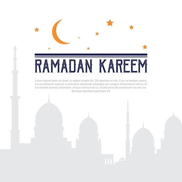 Ramadan kareem-concept met moskee