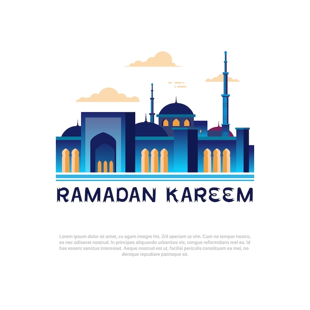 Ramadan kareem-concept met moskee