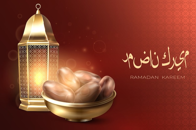 Ramadan kareem - dadels en lantaarn