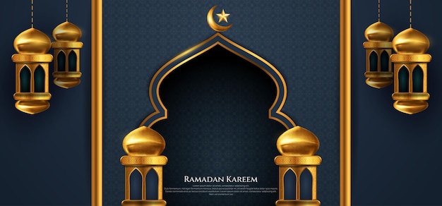 Premium Vector Ramadan Kareem Decorative Arabic Lamps