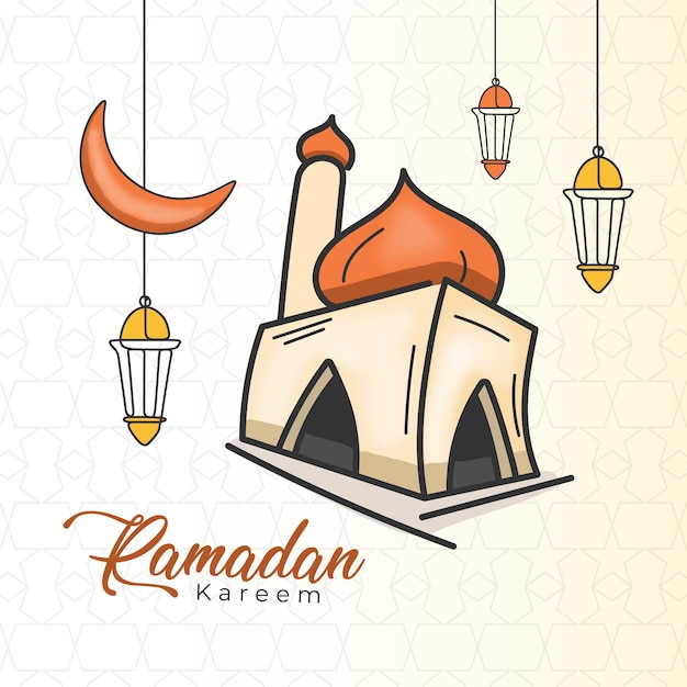 Ramadan kareem decorative festival card