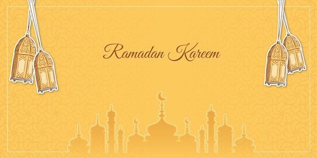 Vector ramadan kareem design background