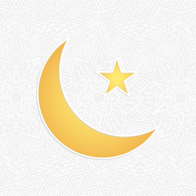 Vettore luna di mezzaluna di design ramadan kareem