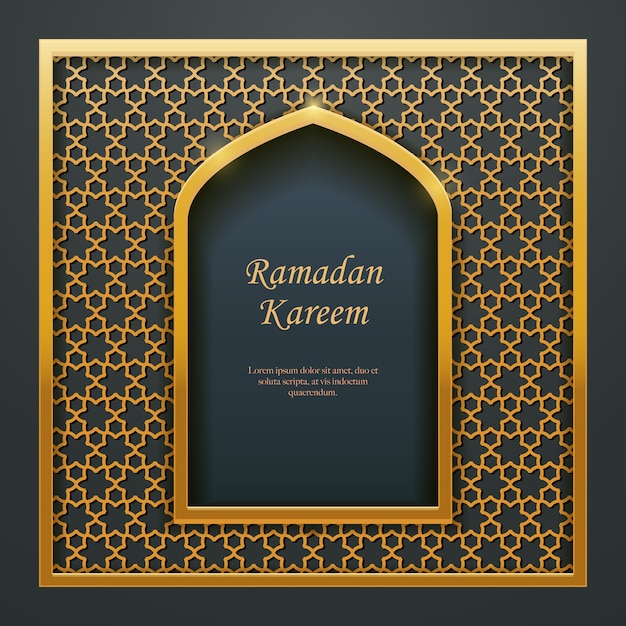 Ramadan kareem design deur maaswerk