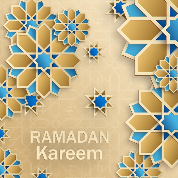 Ramadan kareem design on islamic background