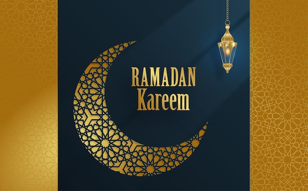 Ramadan kareem design on islamic background