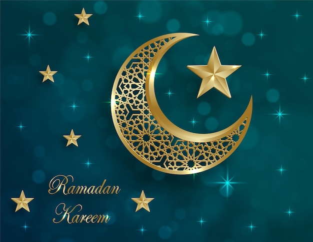 Ramadan kareem design su sfondo in stile islamico