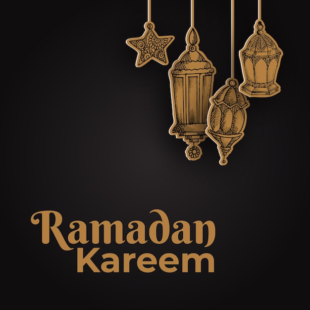 Vector ramadan kareem design with islamic theme