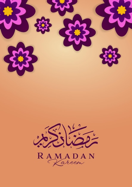 Ramadan kareem disegna il poster di auguri del ramadan per la carta da parati di sfondo della bandiera dei musulmani