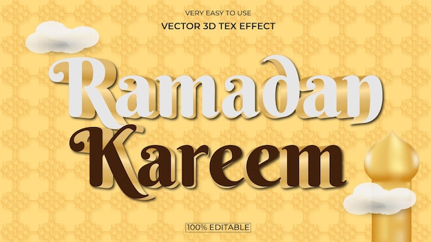 Ramadan Kareem Editable 3D Text Effect