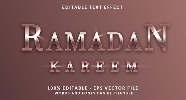 ramadan kareem editable text effect style template