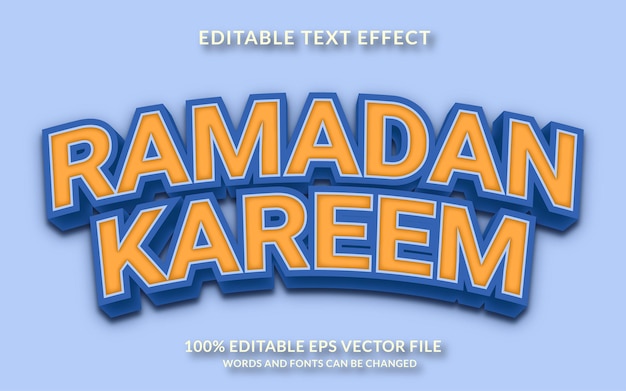 Ramadan kareem editable text effect