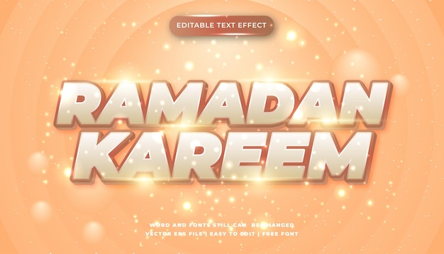 ramadan kareem editable text effect