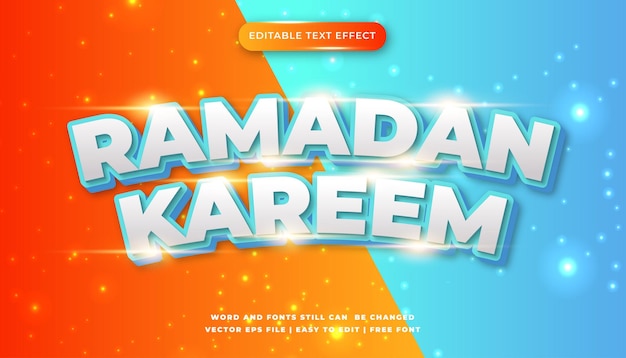 Effetto testo modificabile ramadan kareem