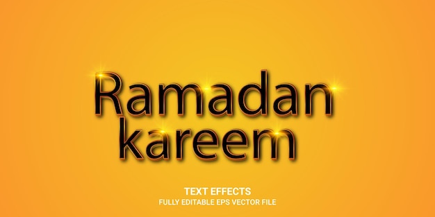 Effetto testo modificabile ramadan kareem