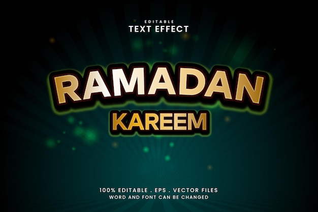 Ramadan kareem editable text effect