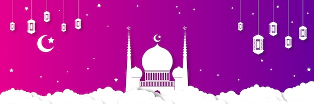 Ramadan kareem eid banner achtergrond