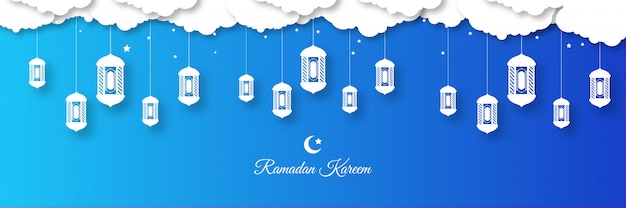 Ramadan kareem eid banner background