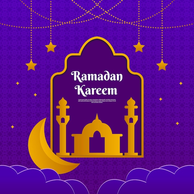 Ramadan kareem eid mubarak poster banner background post template
