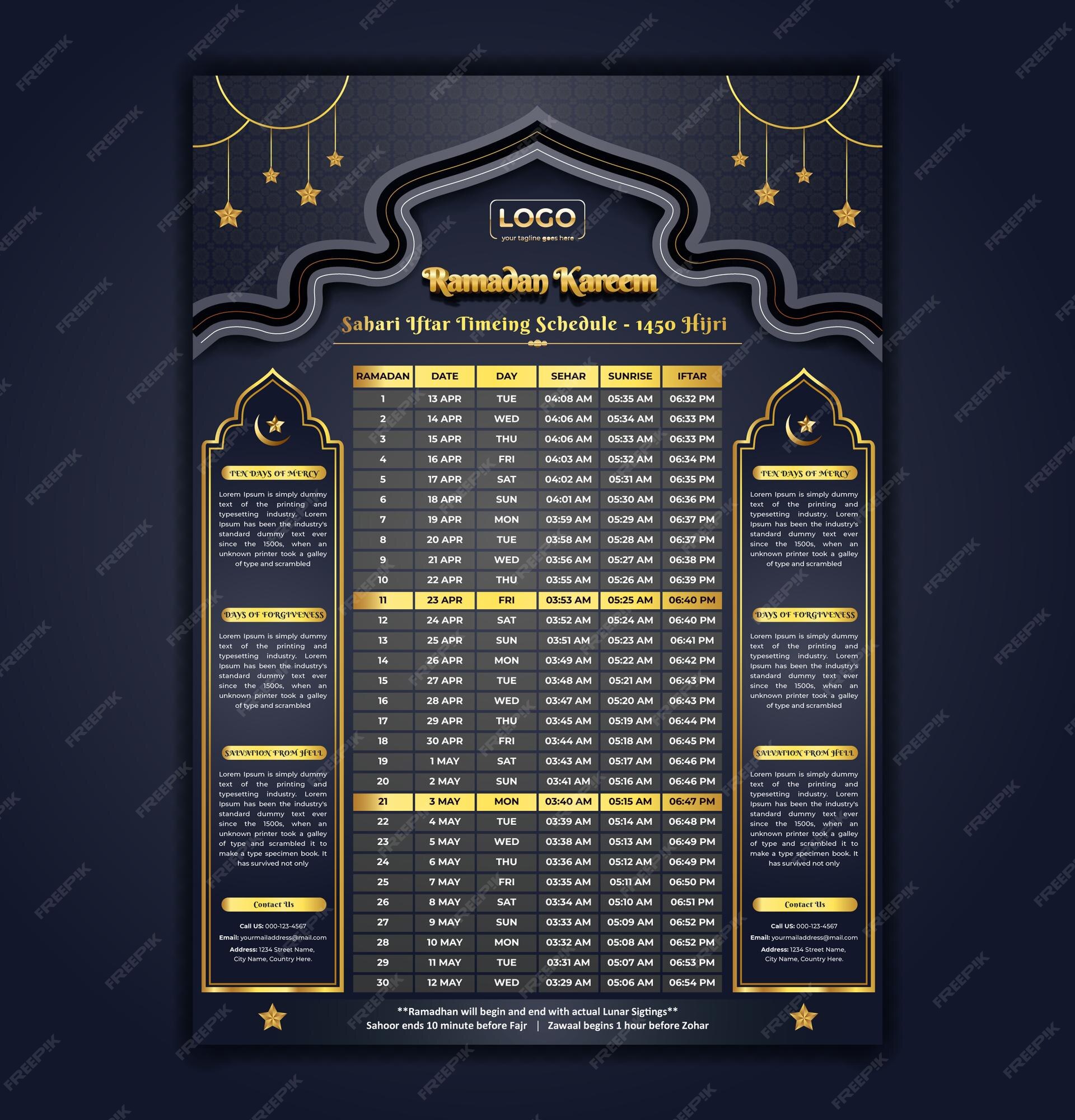 ramadan calendar psd