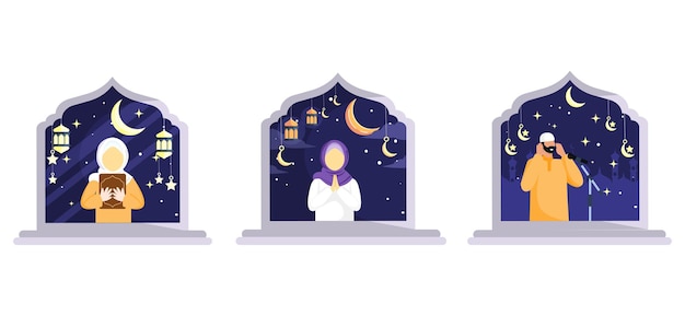 Ramadan Kareem Flat Bundle Design