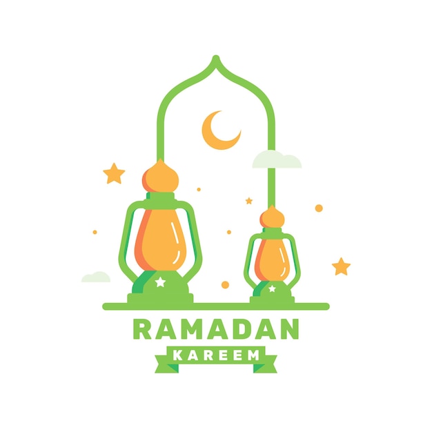 Ramadan kareem flat illustration