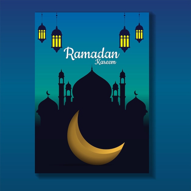 Вектор Шаблон ramadan kareem flyer