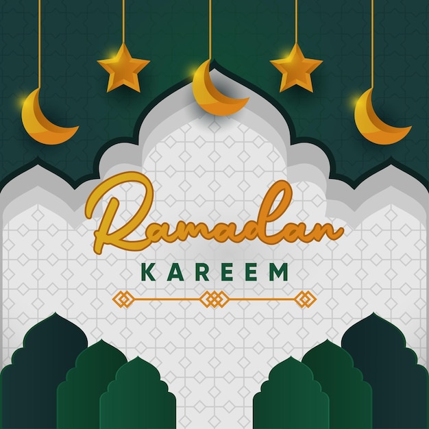 Рамадан Карим зеленый фон