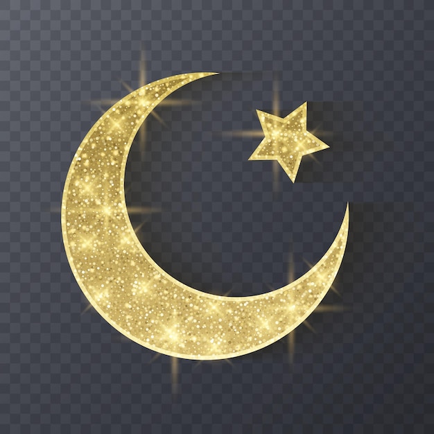 Ramadan Kareem greeting background islamic symbol crescent